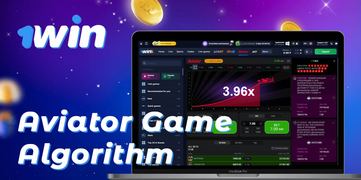 How the Aviator game algorithm works available on 1Win India
