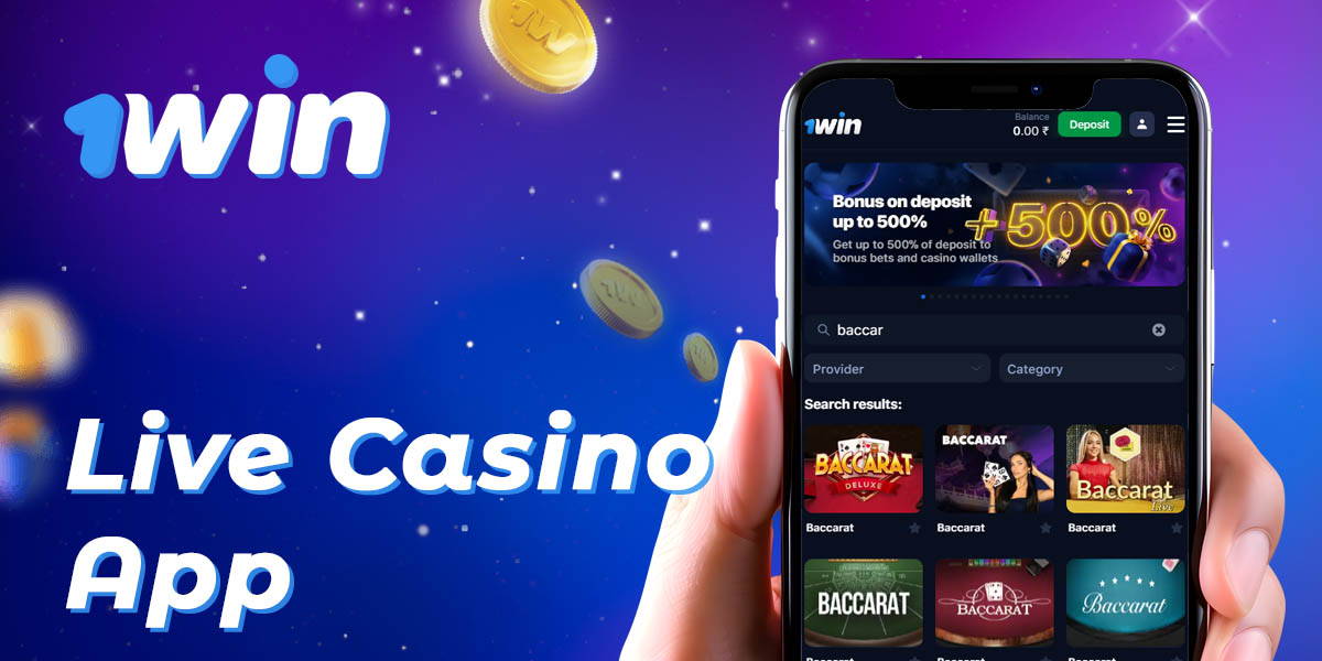 Download and install 1Win live casino mobile app