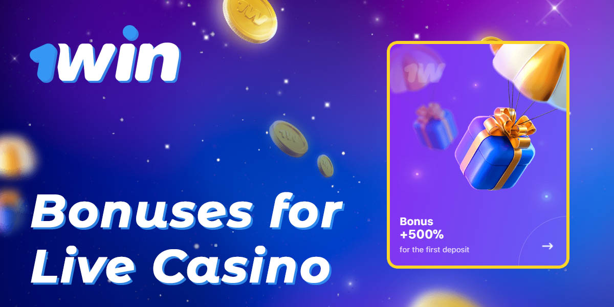 Get the bonuses available to play at 1Win live casino