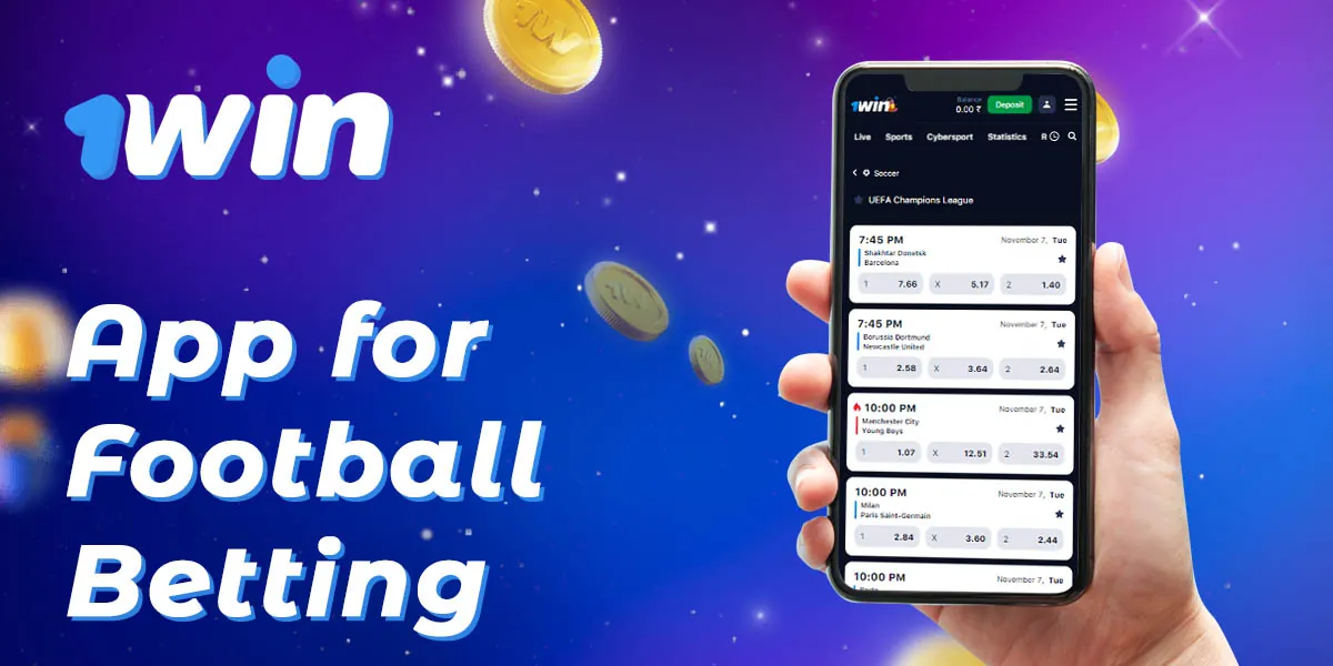 Betting on soccer via 1Win mobile app