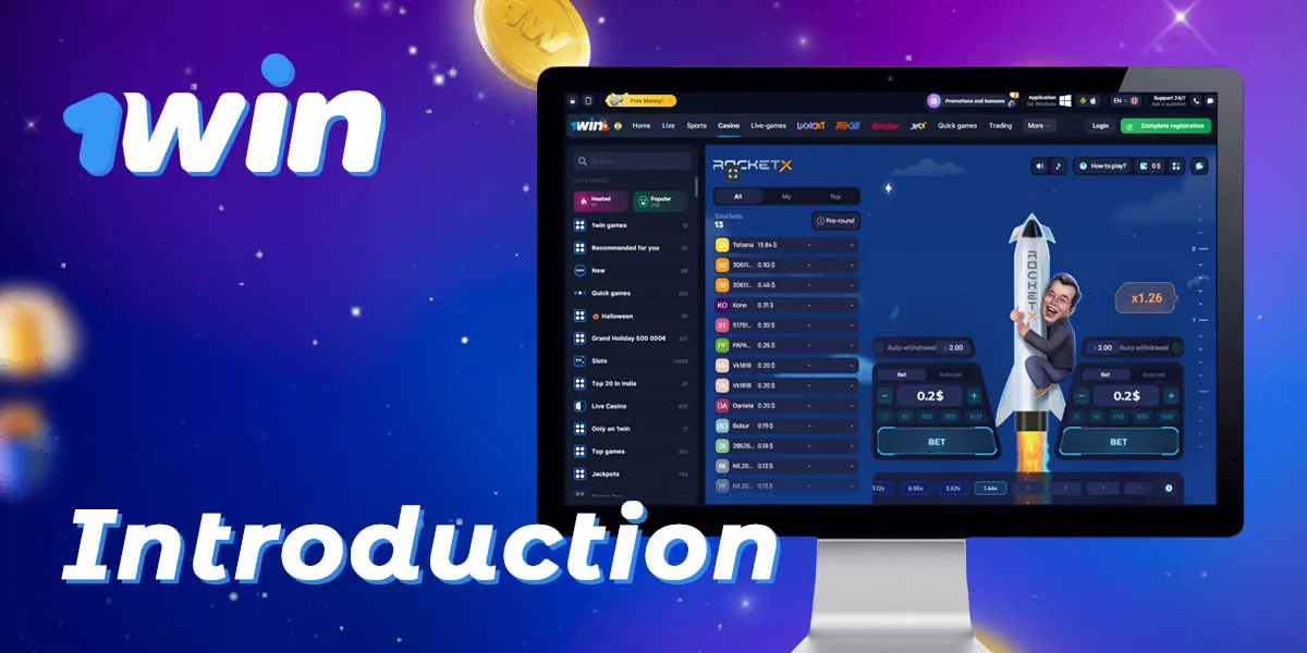 Features of the game Rocket X presented on the site 1Win India