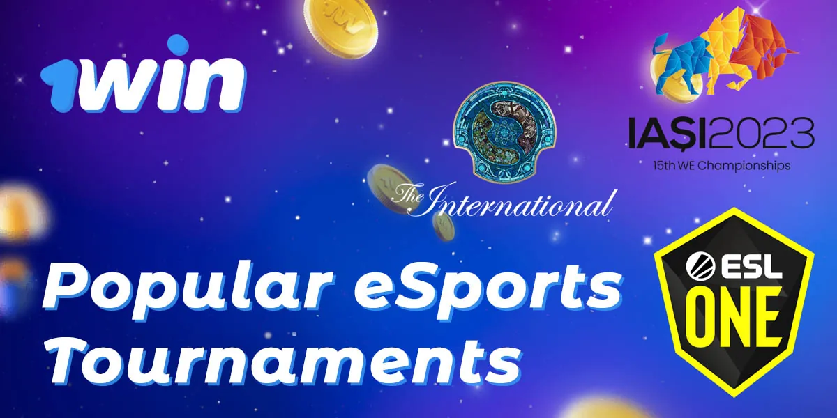 Popular eSports tournaments among 1Win India users